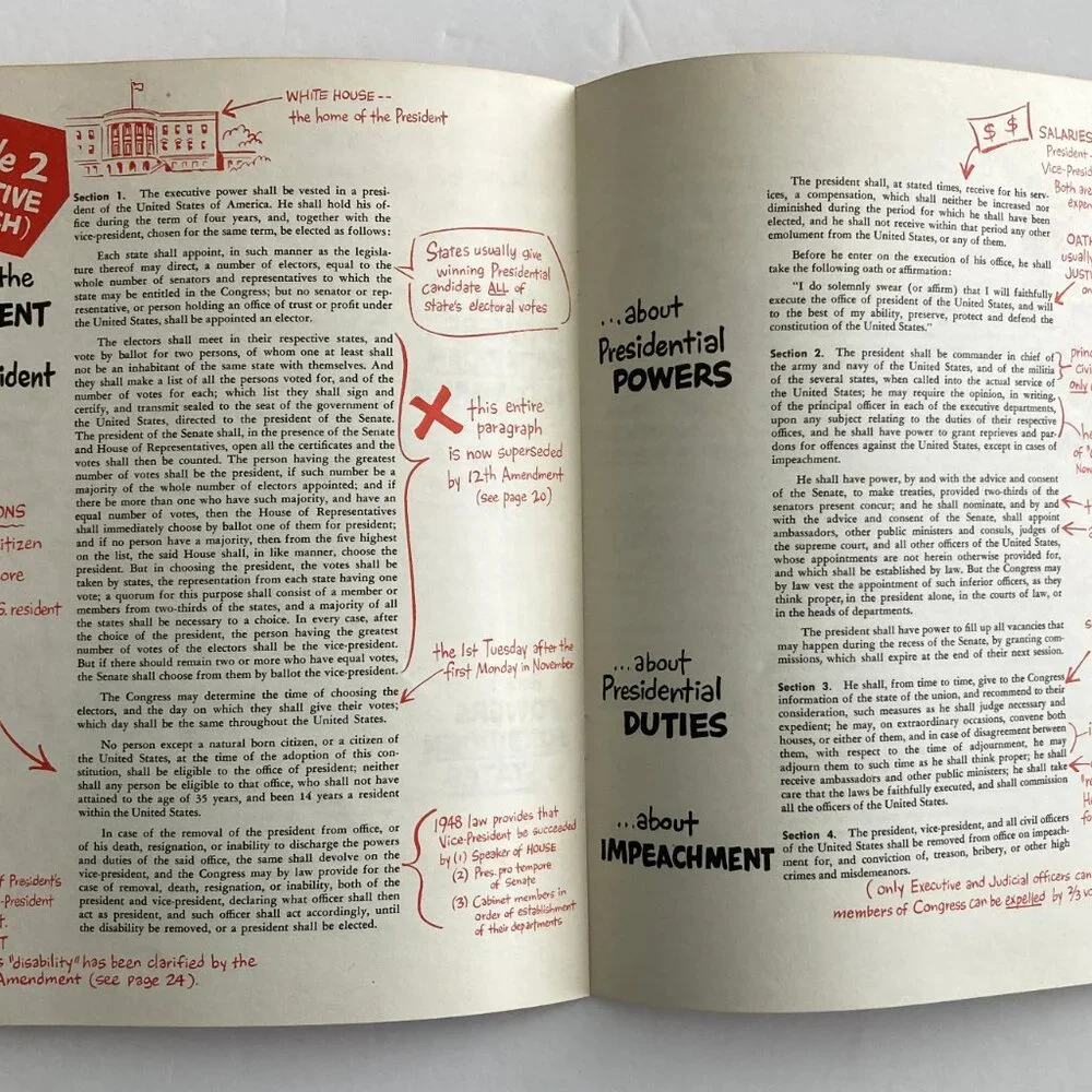 About the Constitution of the USA' - Vintage Scriptographic Booklet - Picture 5 of 5